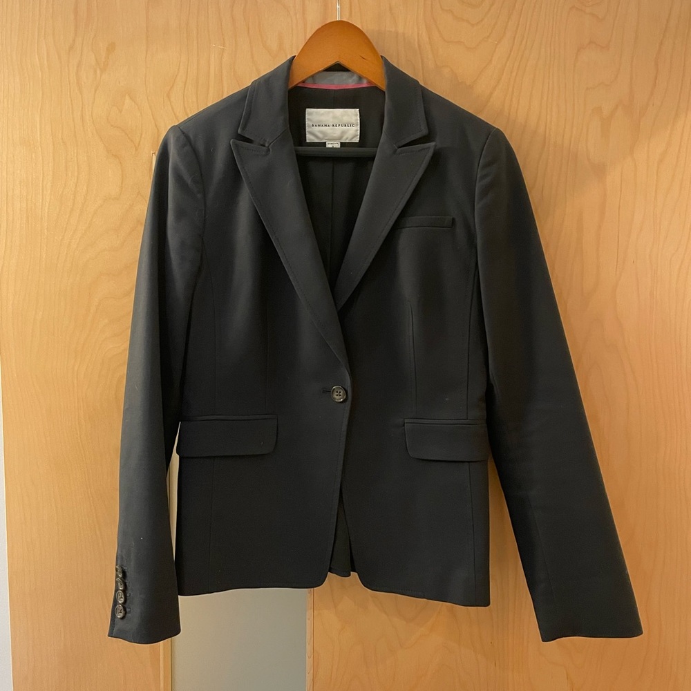 Classic black blazer from Banana Republic